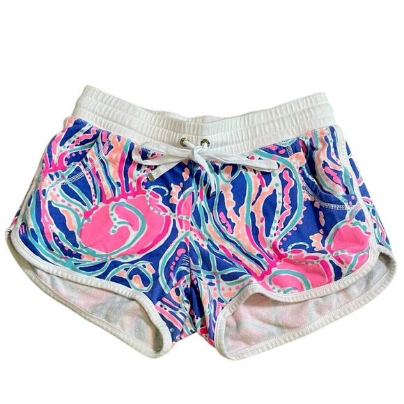 LILLY PULITZER SHORTS JELLIES BE JAMMIN IRIS BLUE CHRISSY LOUNGE SZ S BEACH CHIC - Picture 11 of 16
